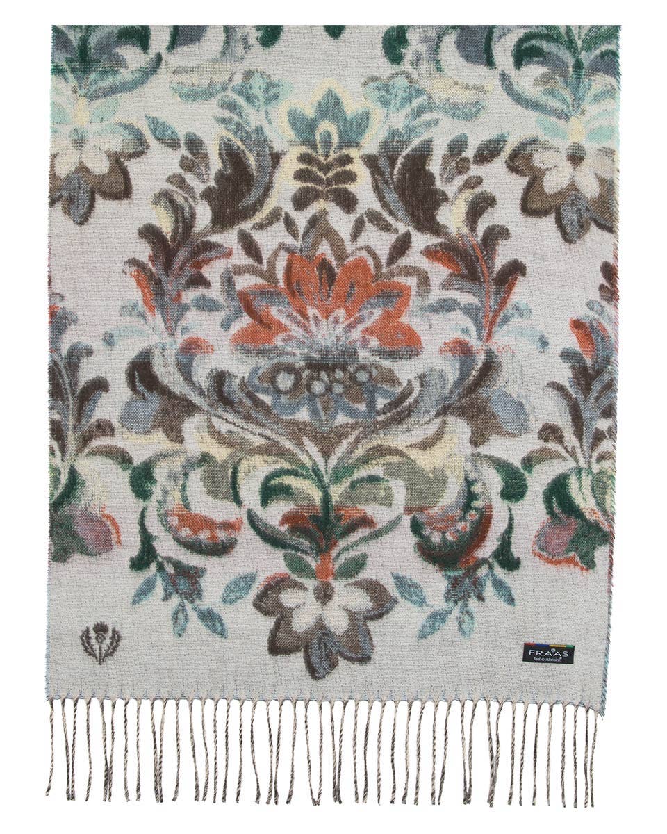 Floral Cozy Scarf in Zen Blue