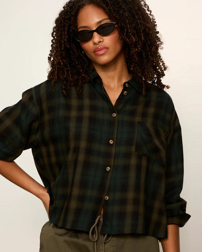 Plaid Flannel Shirt in Forest | Sanctuary