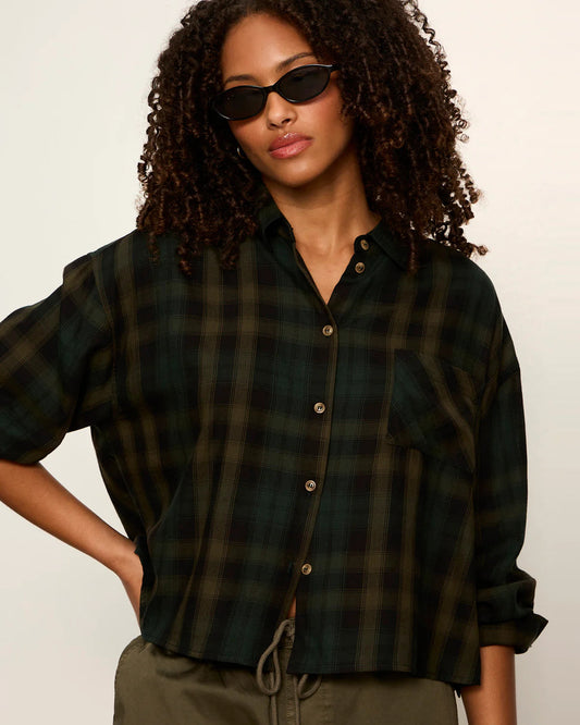 Plaid Flannel Shirt in Forest | Sanctuary
