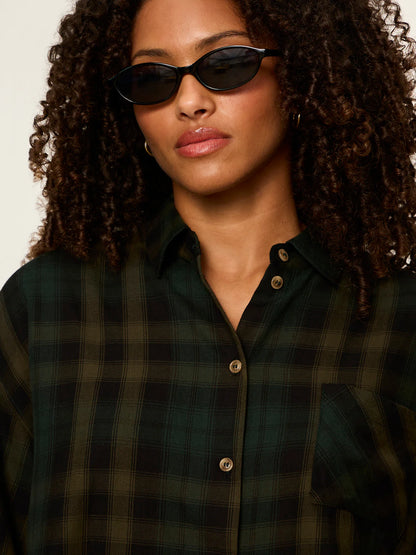 Plaid Flannel Shirt in Forest | Sanctuary