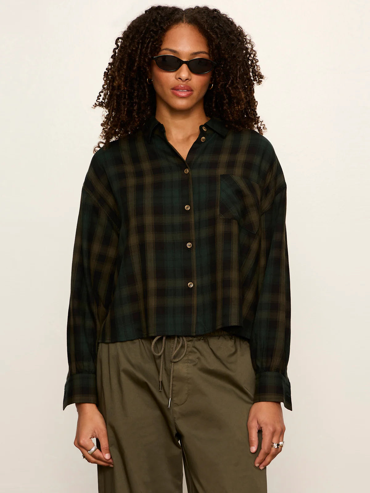 Plaid Flannel Shirt in Forest | Sanctuary