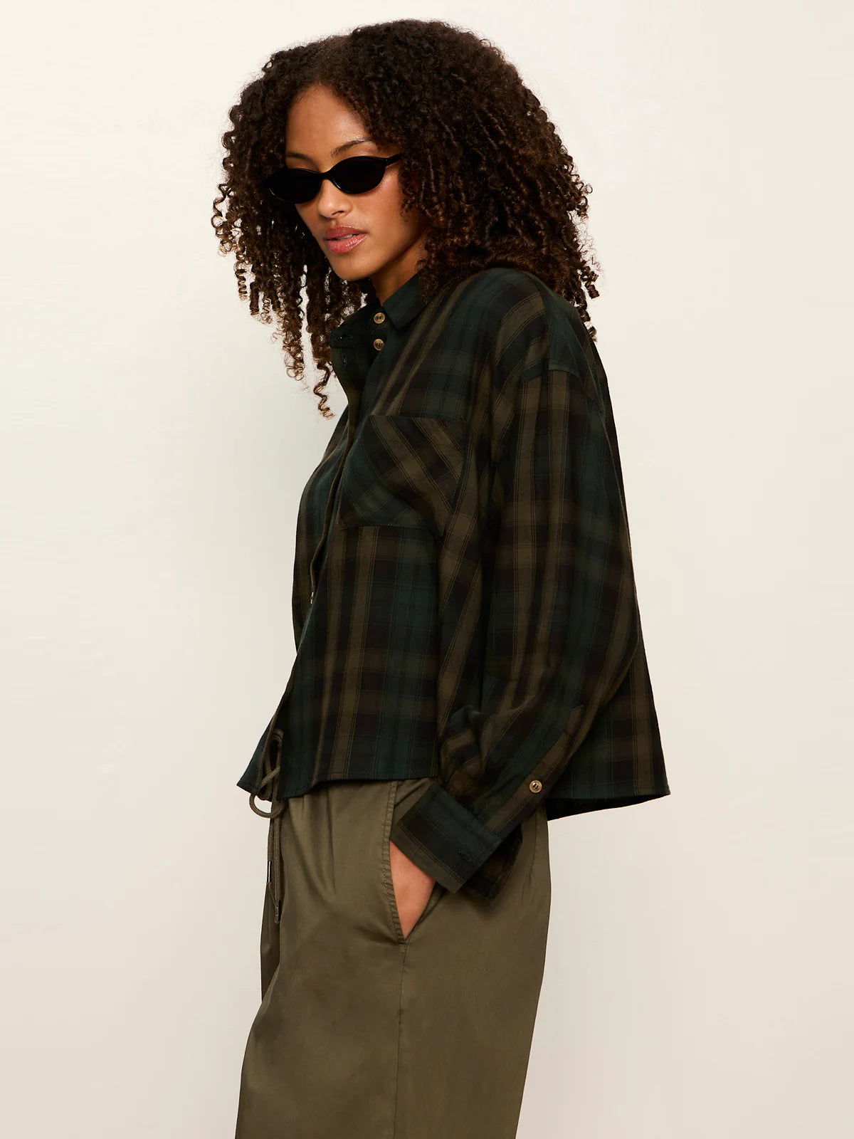 Plaid Flannel Shirt in Forest | Sanctuary