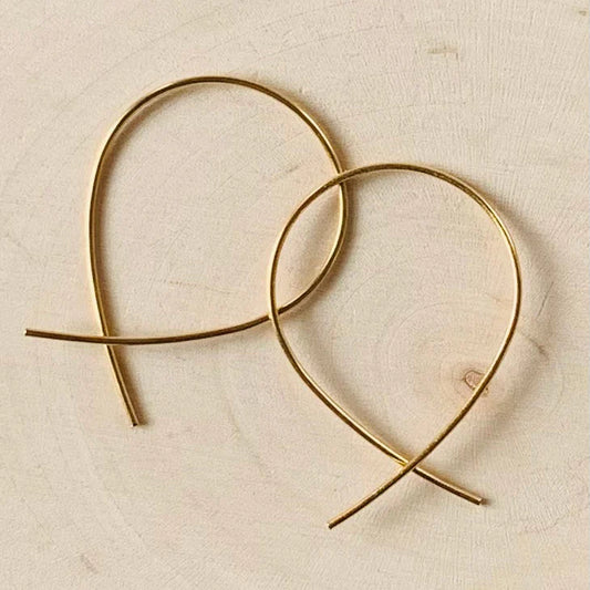 Brass Pull Through Earring