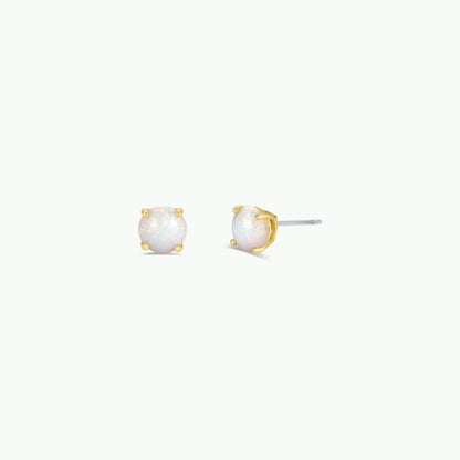 Round White Opal Posts