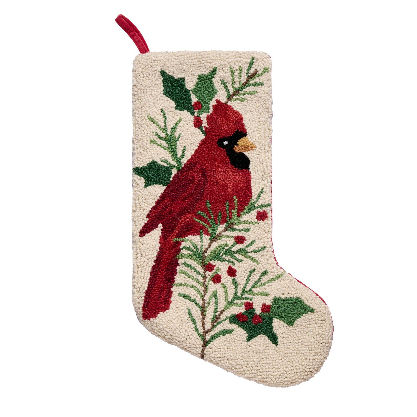 Cardinal Hook Stocking