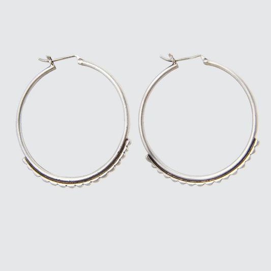 Large Tuareg Silver Hoops | Jane Diaz
