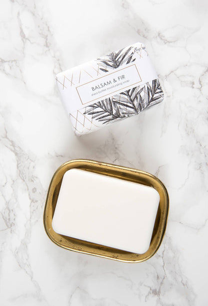 Balsam & Fir Soap Bar in Goldleaf Design