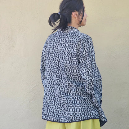 Reversible Usha Jacket in Tribal Print  | Yaza