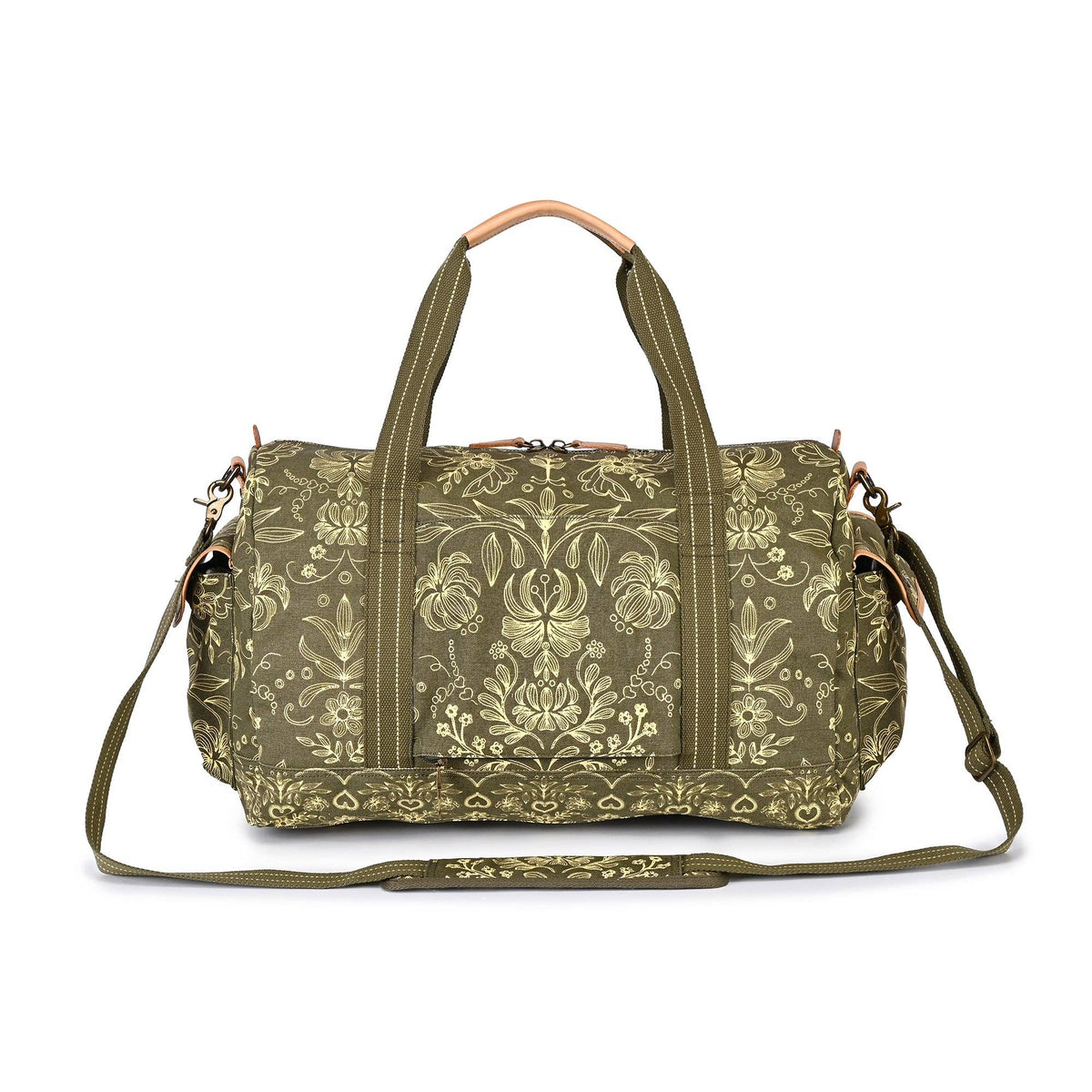 Valley and Sky Travel Bag in Olive & Cream