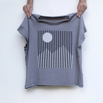 Alpine Boxy Tee in Gray