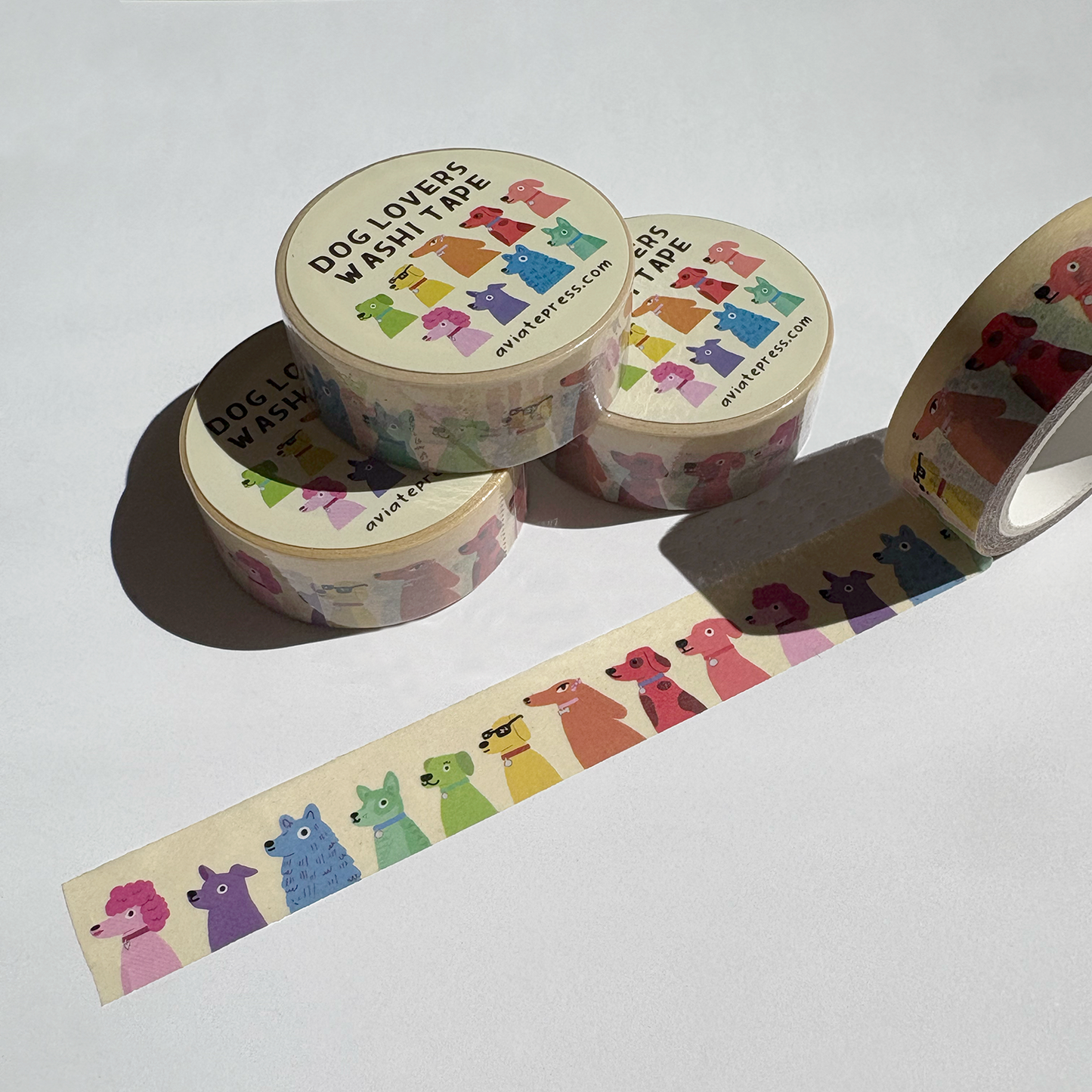 Dog Lovers Rainbow Washi Tape