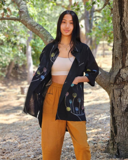 Big Shirt in Poppies Print | Yaza