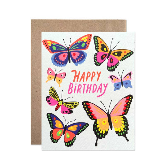 Happy Birthday Butterflies Card