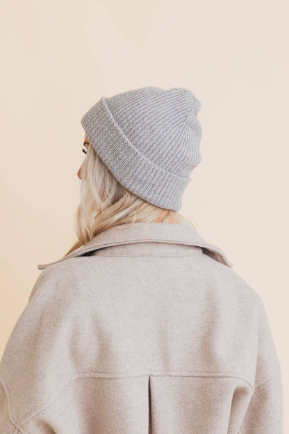 Recycled Winter Beanie in Stone