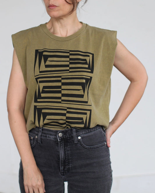 Vertigo T-Shirt in Olive Green