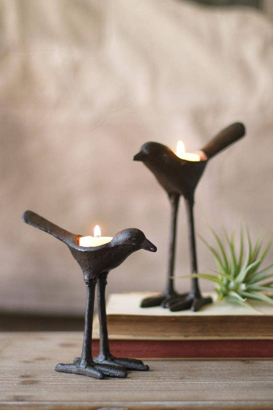 Cast Iron Bird Candle Holder