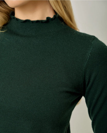 Lettuce Edge Essential Sweater in Green