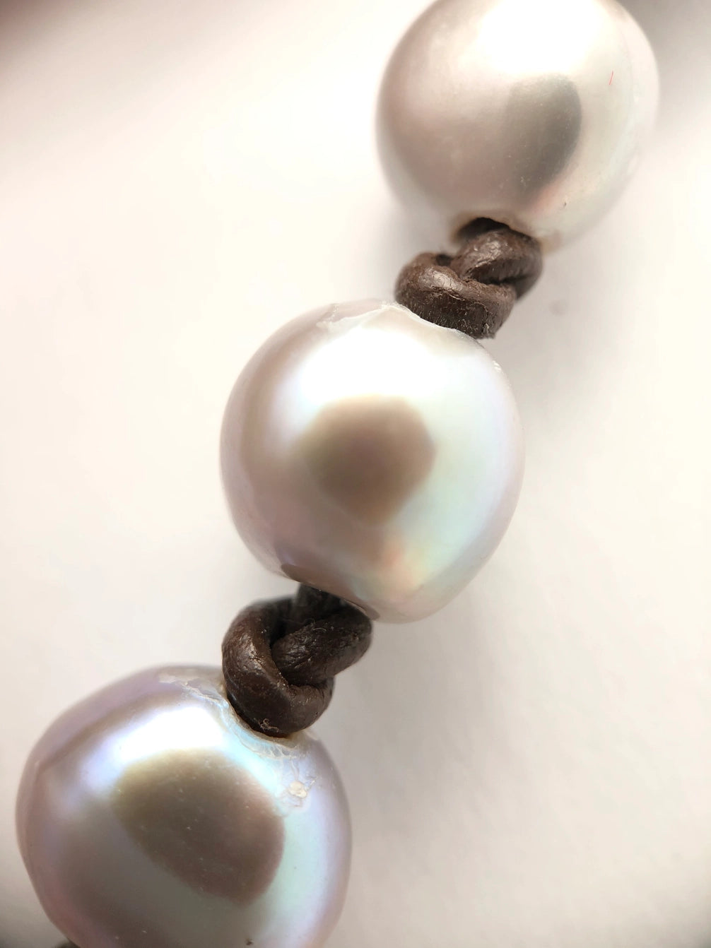 Silver Pearl Wrap Necklace