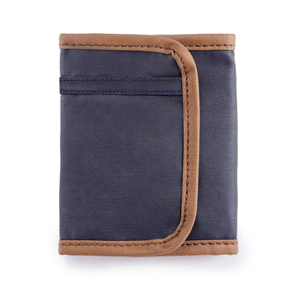 Coated Canvas Wallet in Navy