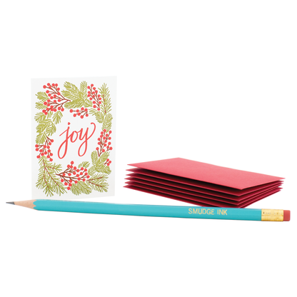 Mini Joy Berry Wreath Enclosure Card