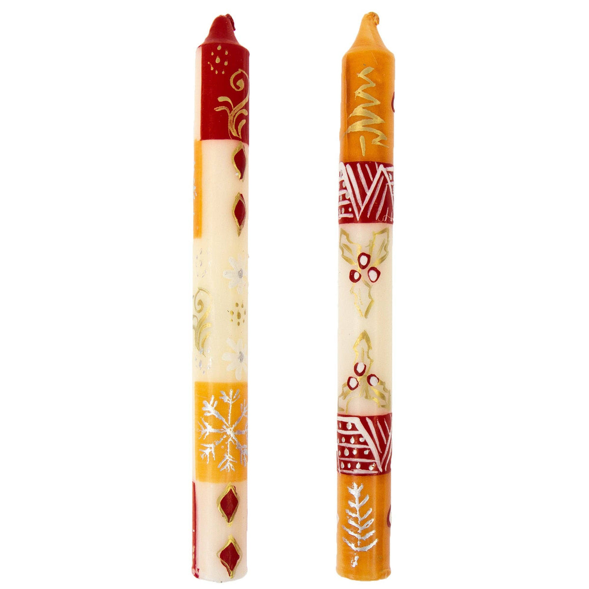 Kimeta Hand-Painted Taper Candles Pair