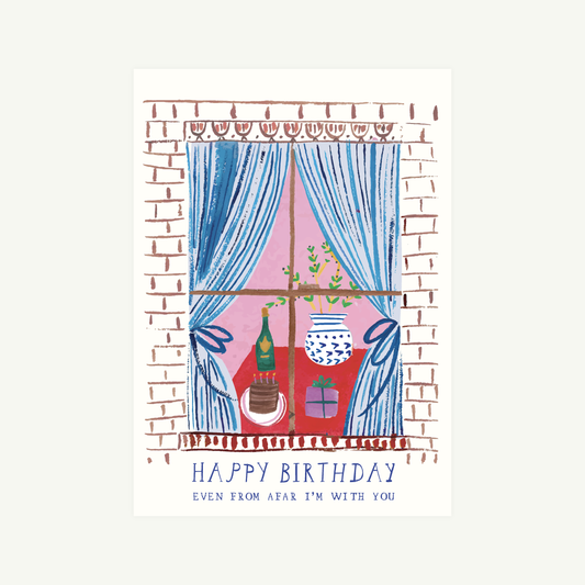Window Party Birthday Card