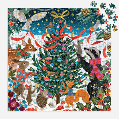 VictoWoodland Merrymakers 500 Piece Foil Puzzle