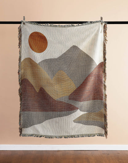 Sunset Mountain Jacquard Throw