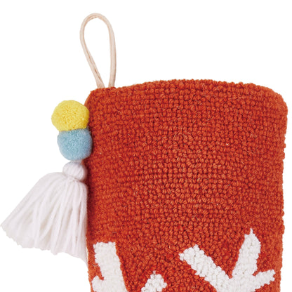 Reindeer Stocking With Pom Tassel