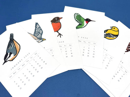 Birds 2026 Desktop Calendar
