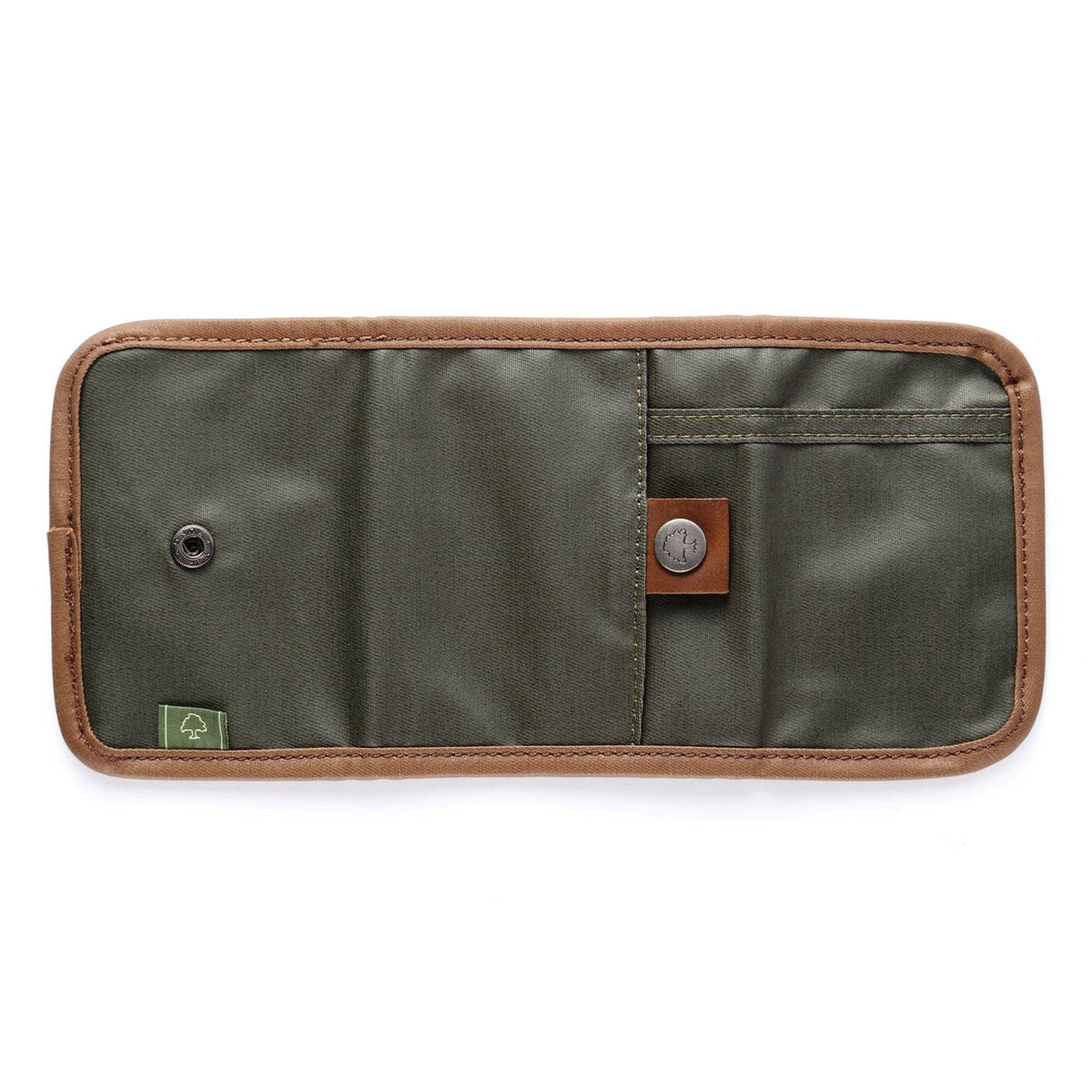 Coated Canvas Wallet in Army Green