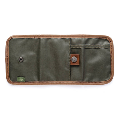 Coated Canvas Wallet in Army Green