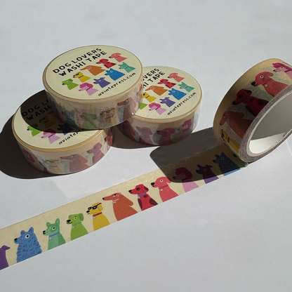 Dog Lovers Rainbow Washi Tape