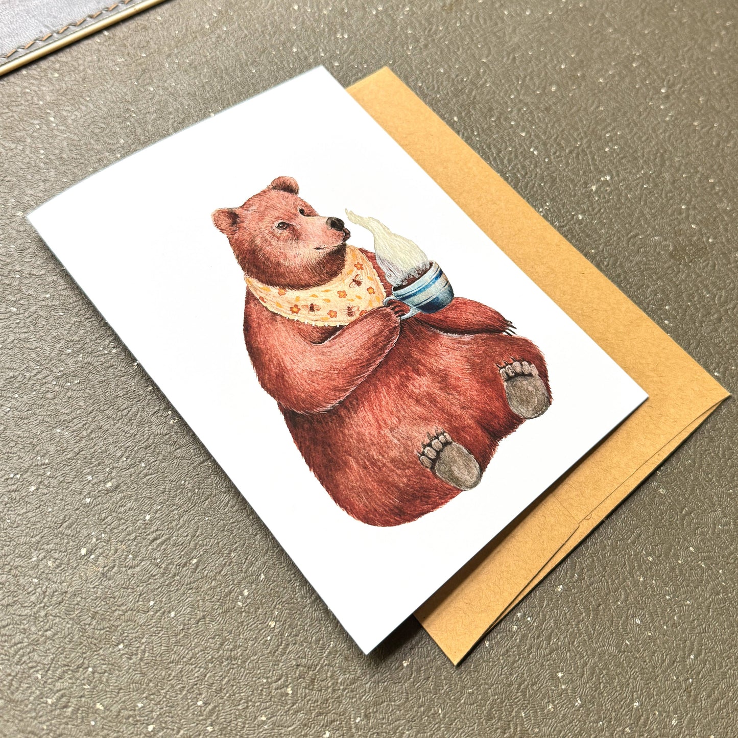 Critters and Cups - Billy Bear Card