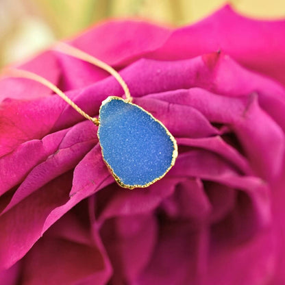 Inner Strength Blue Druzy Necklace
