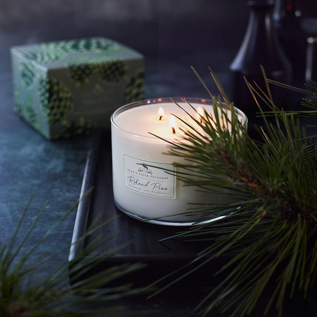 Roland Pine Three-Wick Candle