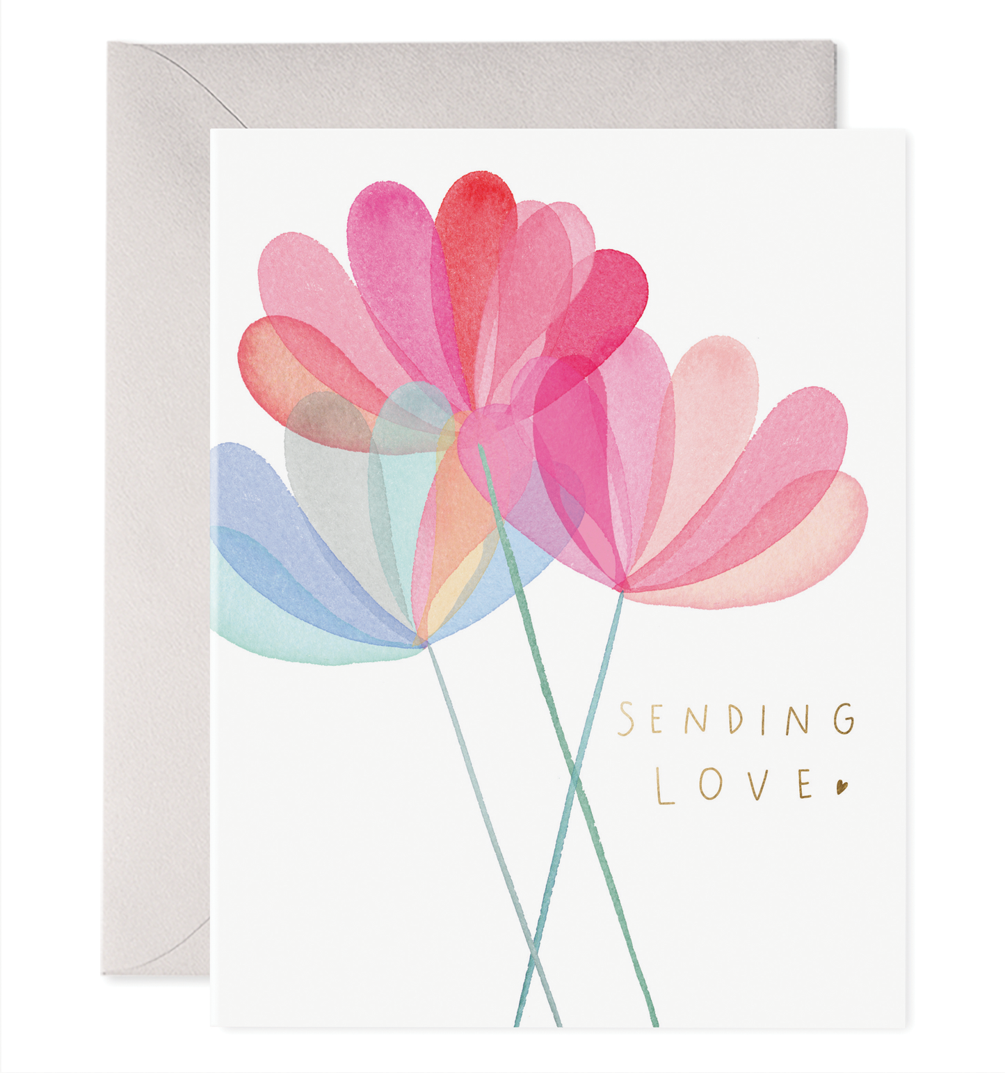 Sending Love Flowers Card
