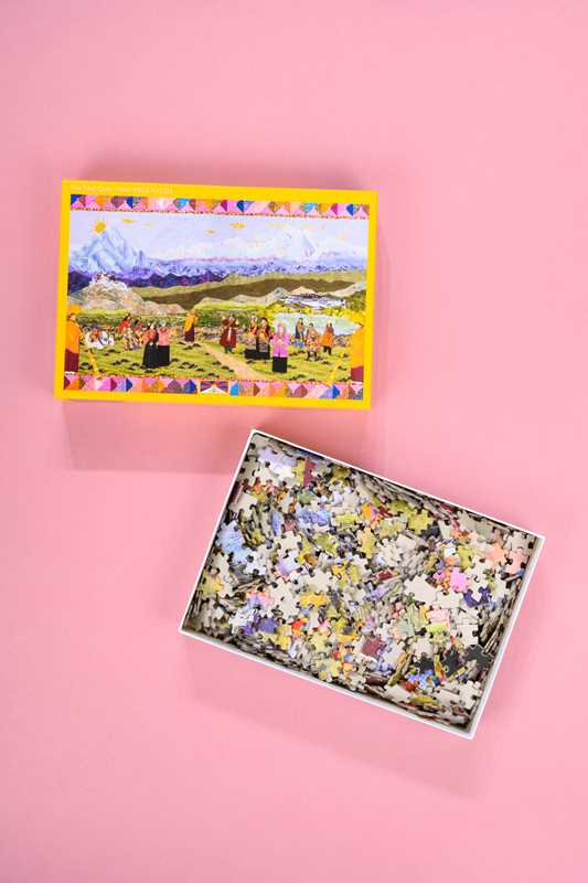 Free Tibet Quilt Jigsaw Puzzle for Adults by Meri Henriques Vahl by Meri Henriques Vahl: Jigsaw; 1 pages / English