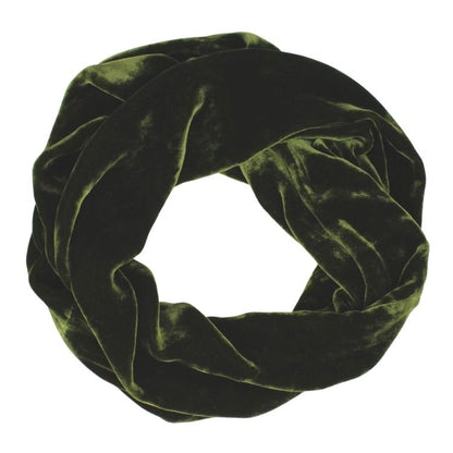 Velvet Infinity Scarf in Pine