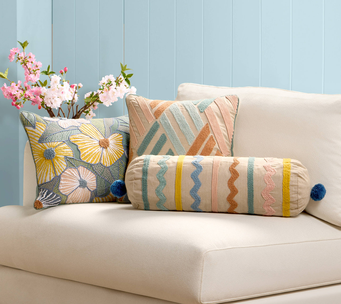 Bright Flowers Pillow