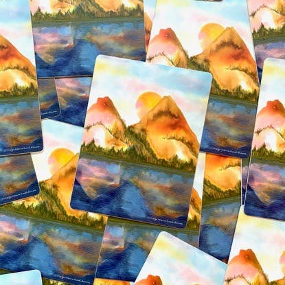 Autumn Mountains Landscape Sticker