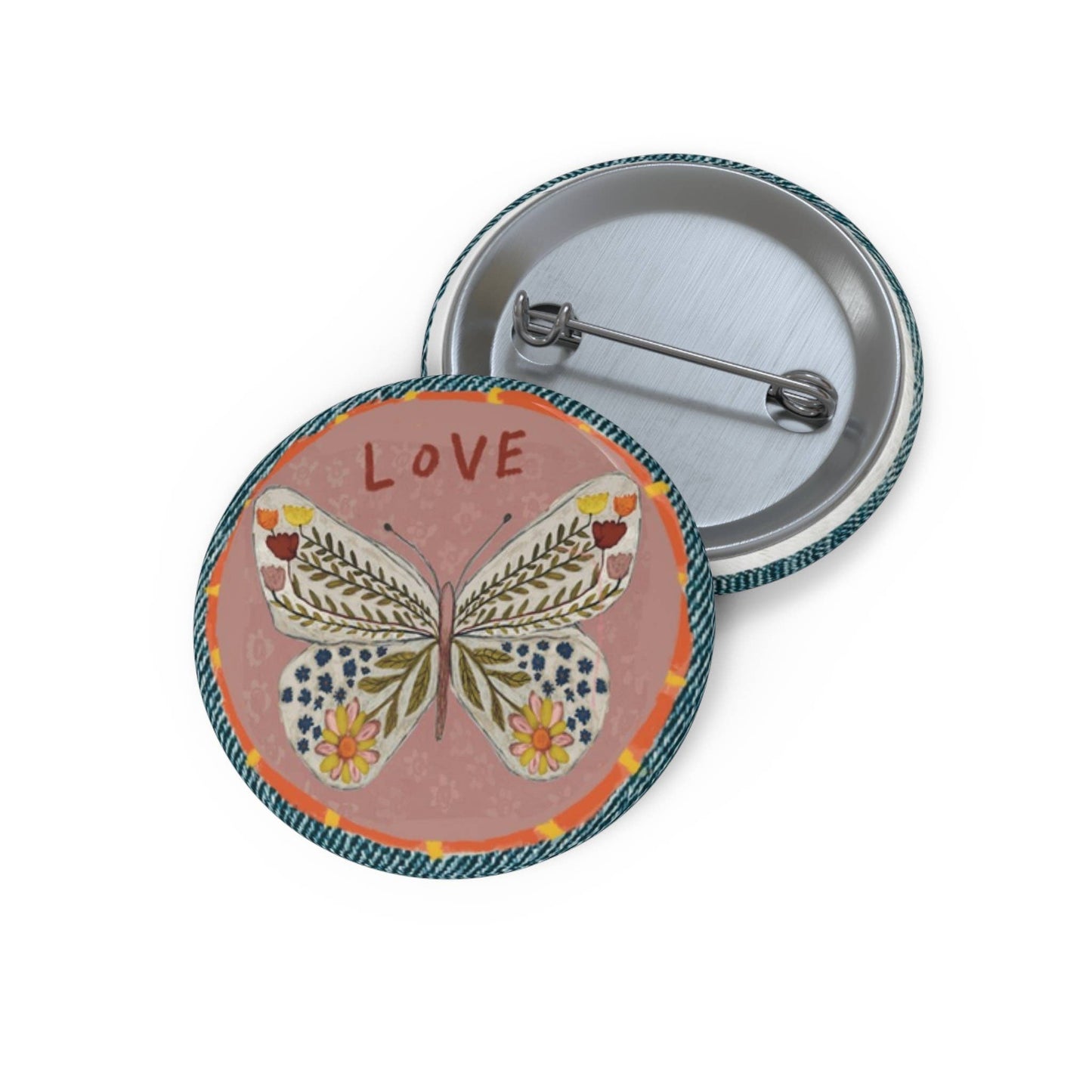 Butterfly Love Pink Pin