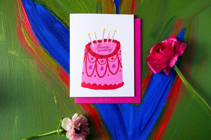 Happy Birthday! Pink Cake Card