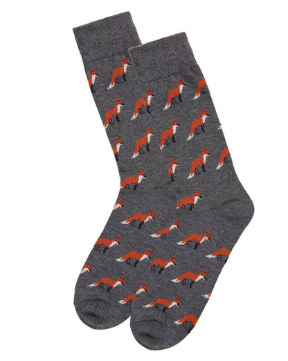 Gray Fox Cashmere Blend Crew Socks