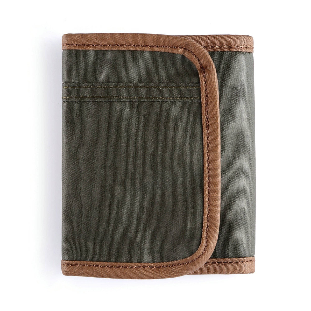 Coated Canvas Wallet in Army Green