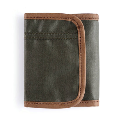 Coated Canvas Wallet in Army Green