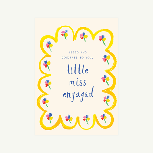 Little Miss Engaged Card