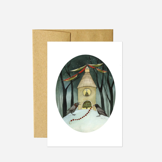 Yuletide Crows Card