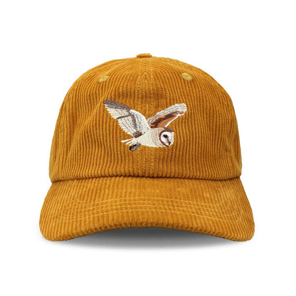 Barn Owl Corduroy Hat in Amber