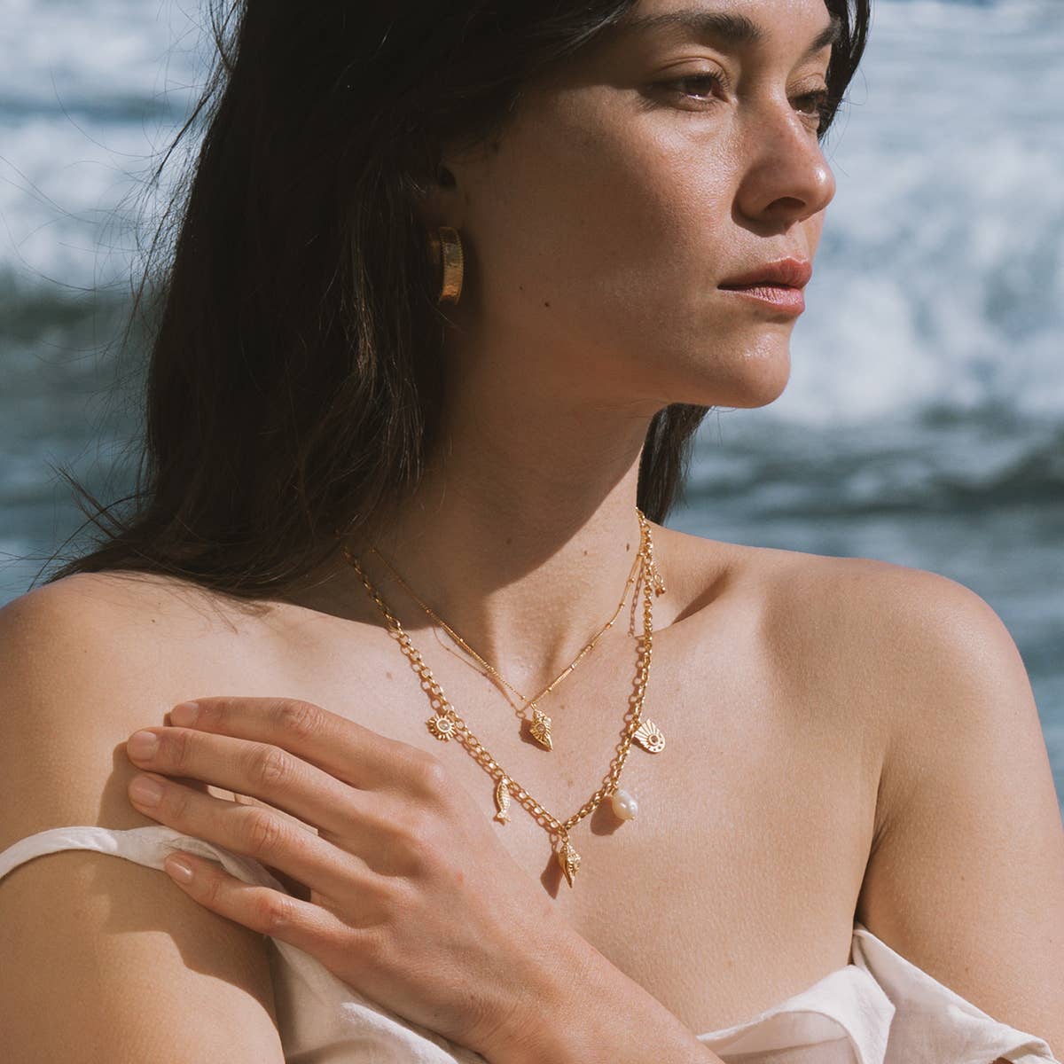 Gold Conch Shell Necklace